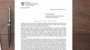 list napisany przez Ministra Mariusza Kamińskiego