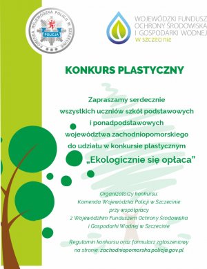 plakat konkursu plastycznego &quot;ekologicznie się opłaca&quot;