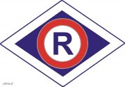 znak/symbol ruchu drogowego litera R